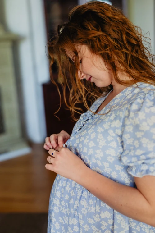 Sukienka ciążowa i do karmienia Margaret - Letnie niebo
