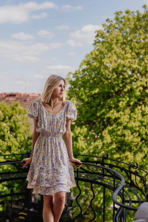 Sukienka ciążowa i do karmienia Diana - kwiatowy poranek